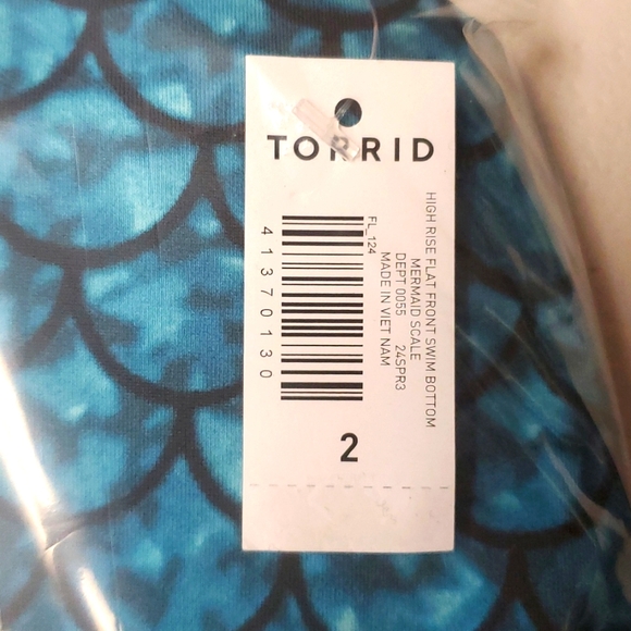 ❤️NWT VINTAGE TORRID SWIM BOTTOM - MERMAID PRINT - HIGH WAIST - TUMMY CONTROL - Picture 4 of 11